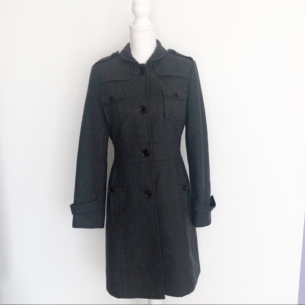 Kenneth Cole Reaction gray wool coat size 6